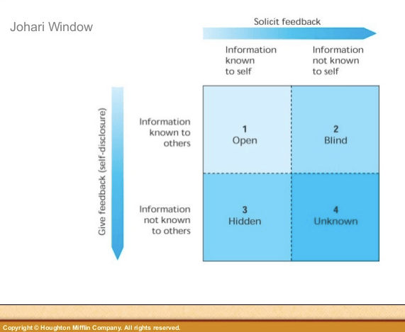 Johari Window model