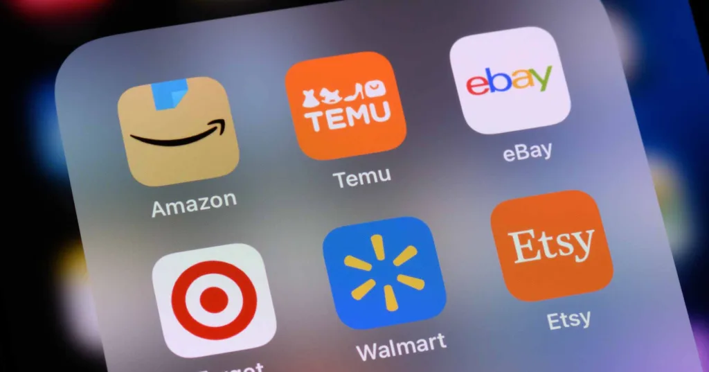 Online marketplace icons