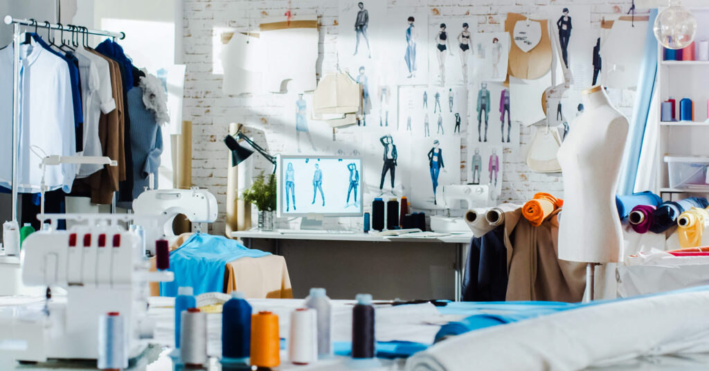 inside clothes workroom