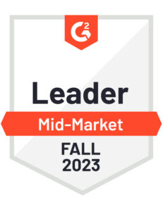 G2 badge. G2 named inriver as Leader for Mid-Market in Fall 2023