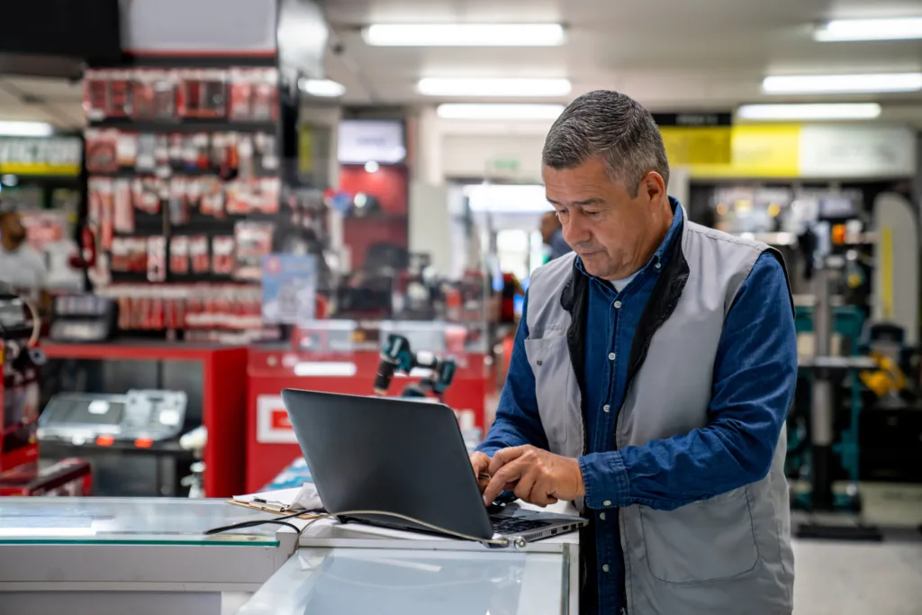 hardware store employee product management
