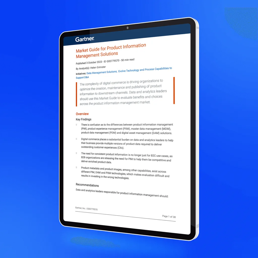 Inriver recognized as a Representative Vendor in 2023 Gartner® Market Guide for Product Information Management Solutions