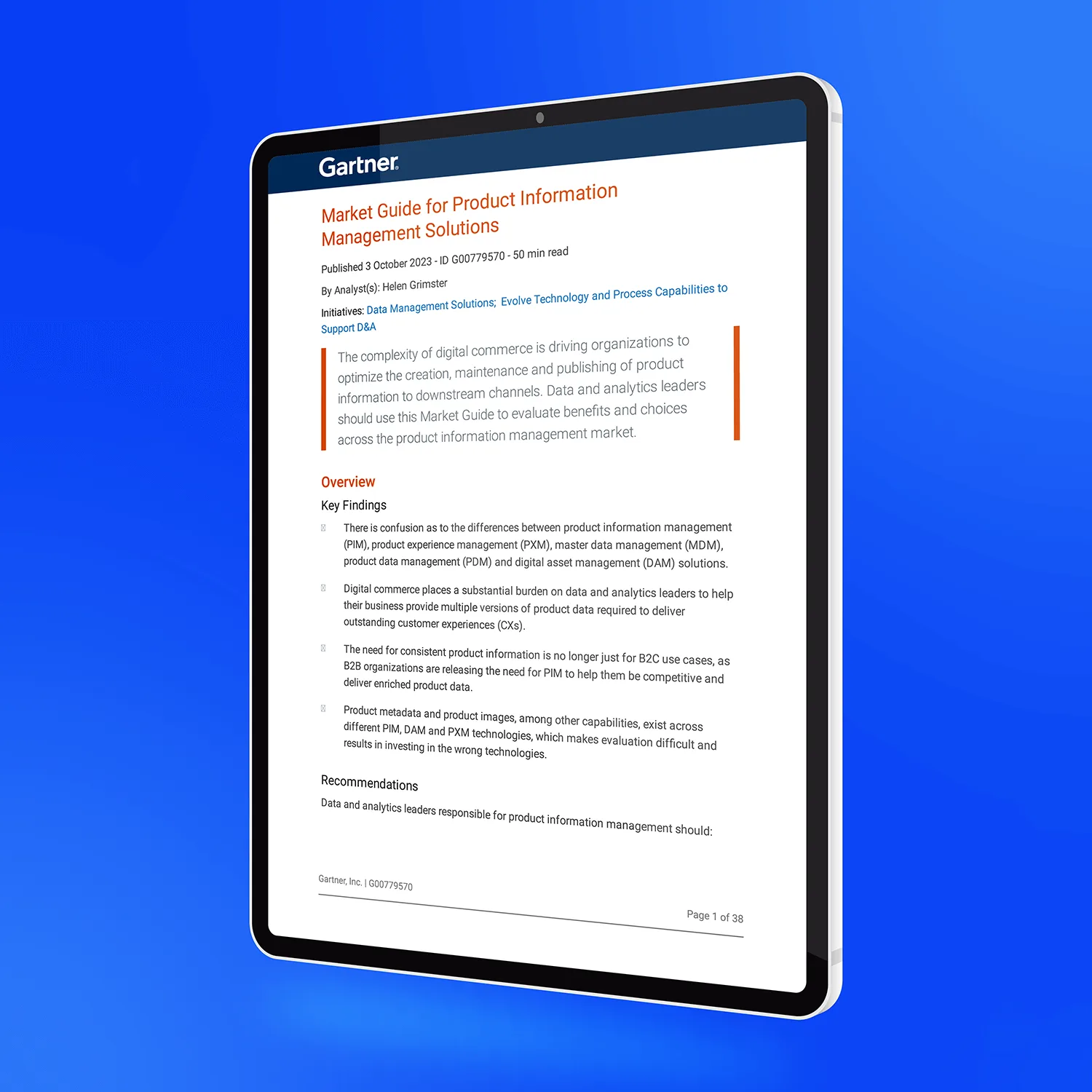 Inriver recognized as a Representative Vendor in 2023 Gartner® Market Guide for Product Information Management Solutions