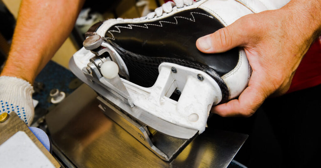 repairing ice skates process