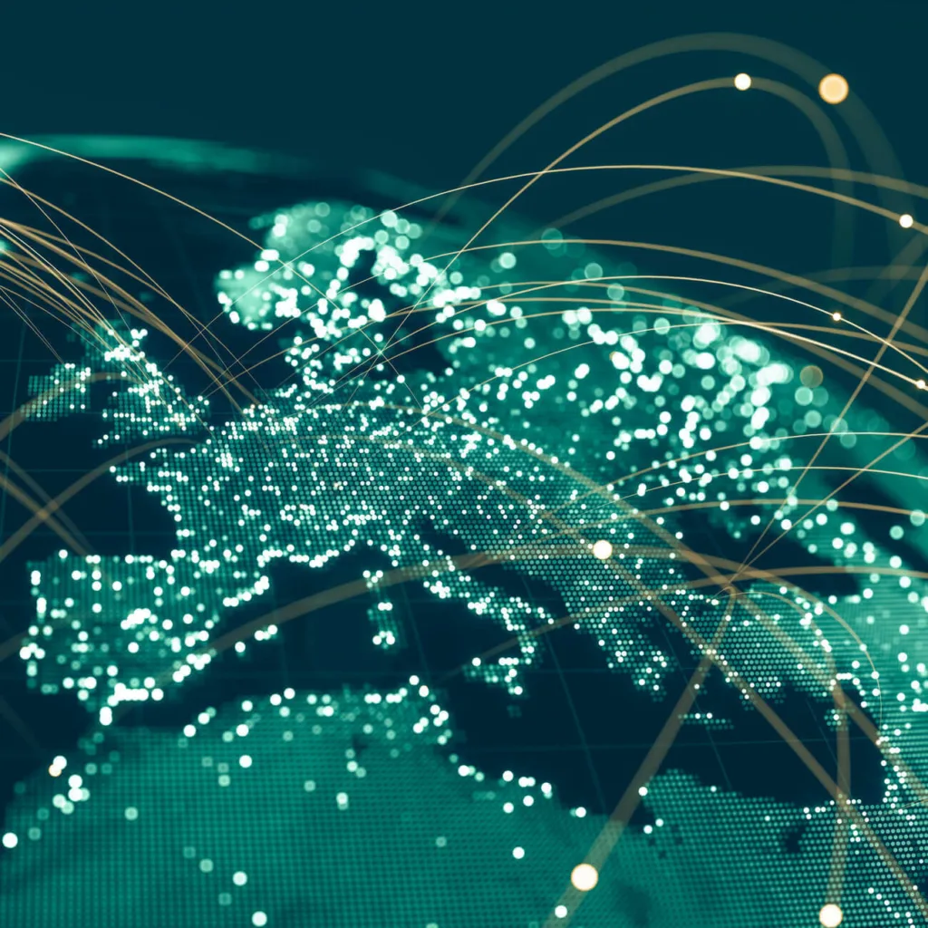concept of data connectivity across Europe