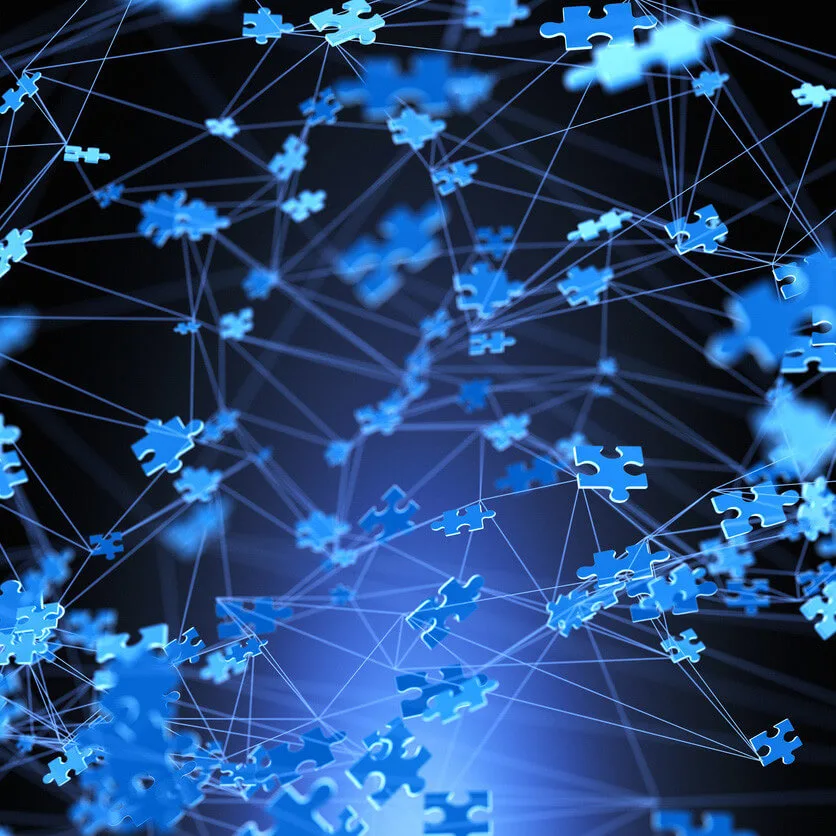 concept of integrations with puzzle pieces connected