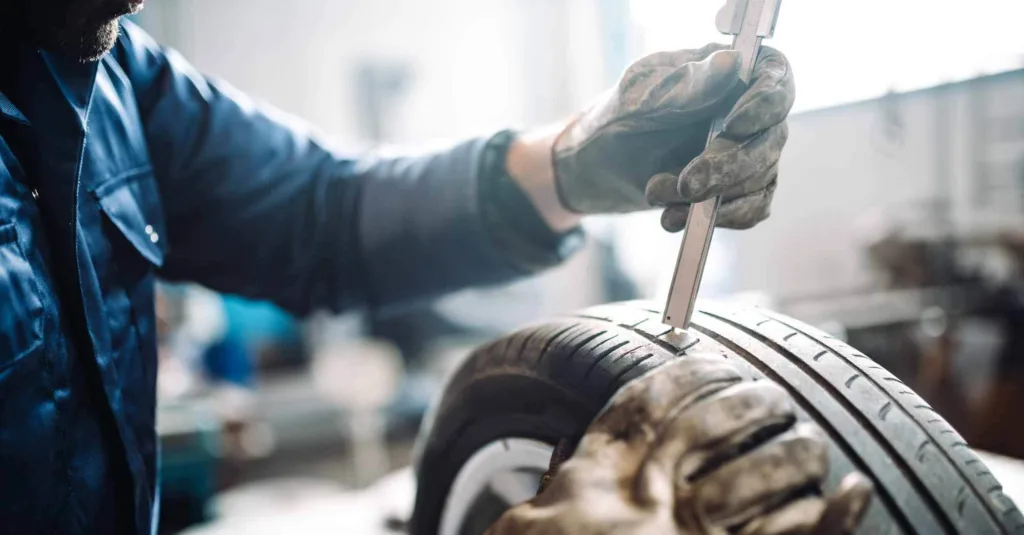 tire being maintained