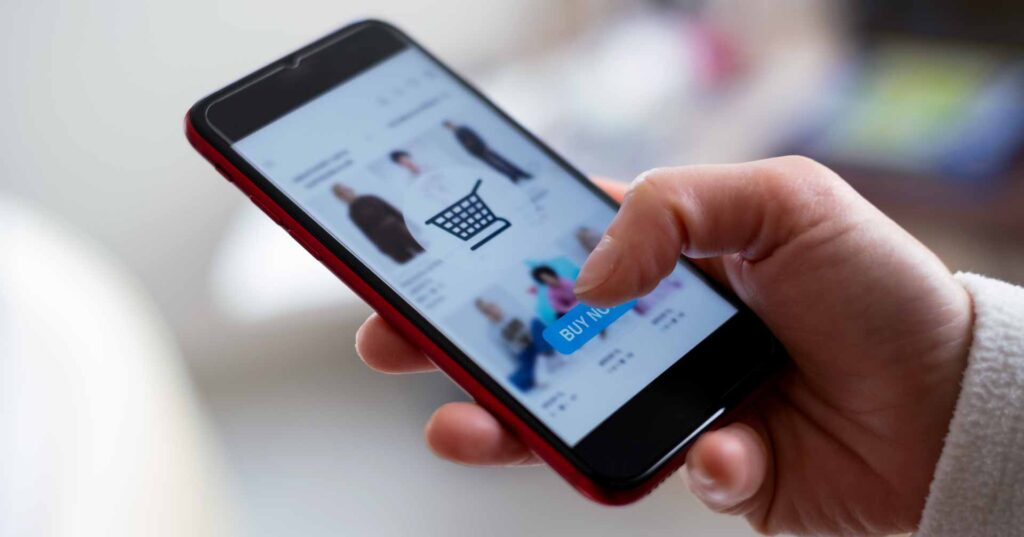 online shopping using smartphone app