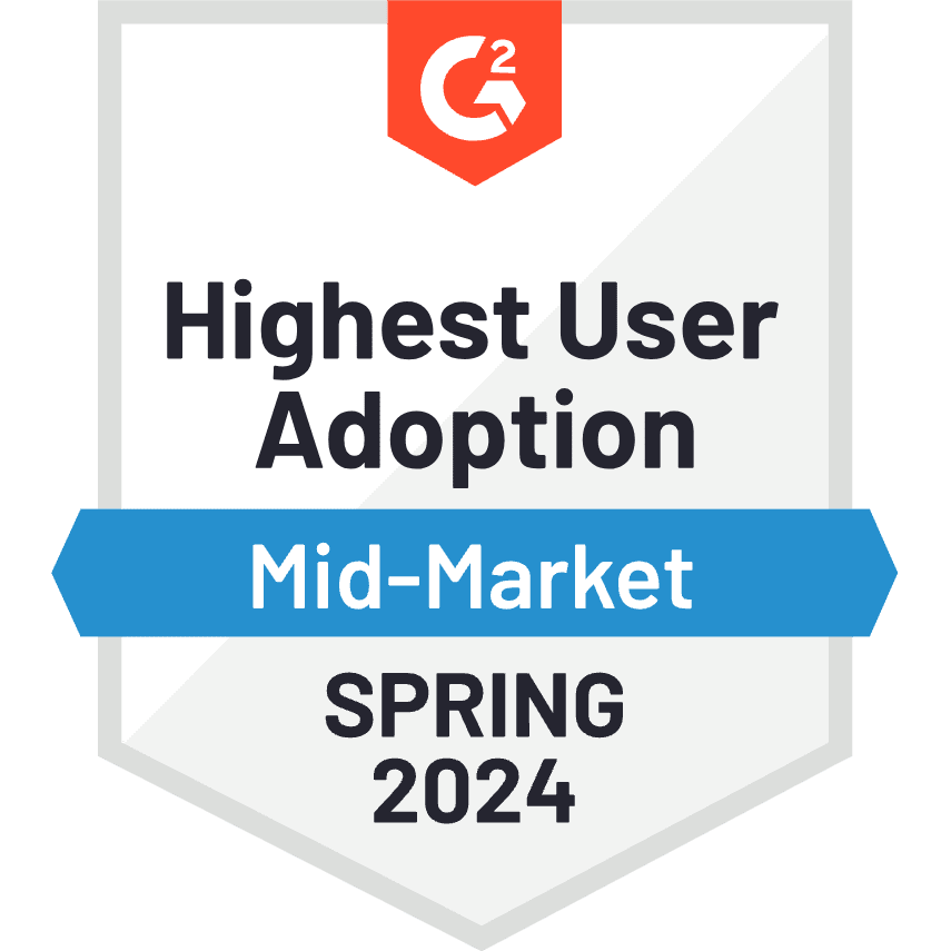 G2 names inriver with highest user adoption in mid-market, Spring 2024
