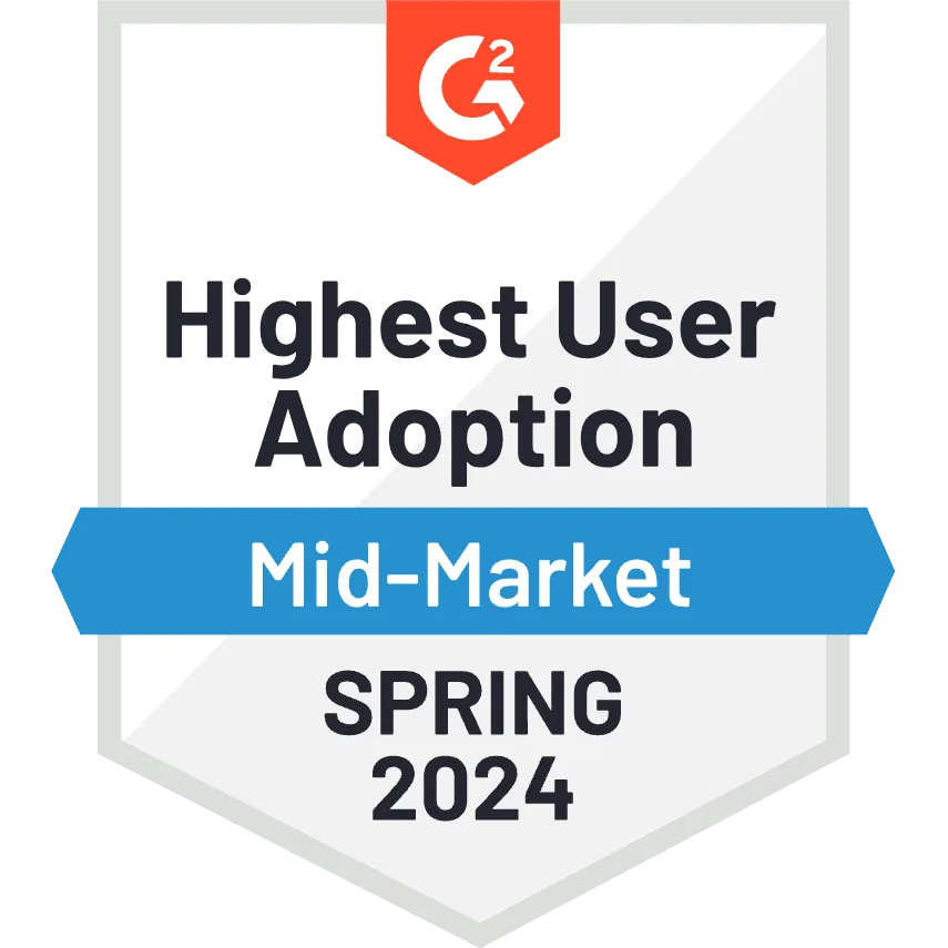 G2 names inriver with highest user adoption in mid-market, Spring 2024