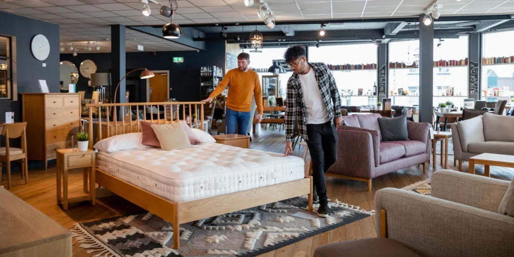 couple furniture shopping