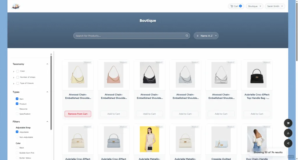 brand store screenshot