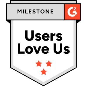 G2 Users Love Us milestone badge