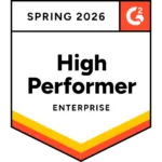 Inriver earned the High Performer rating in its category in G2, Spring 2026