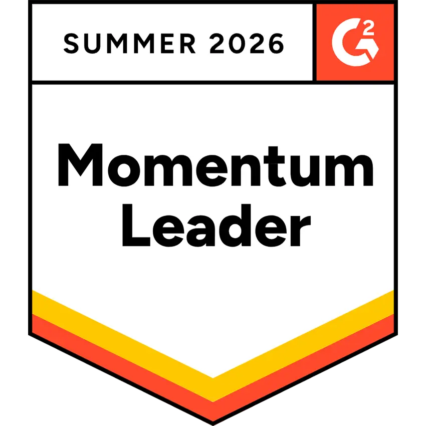 Inriver earned the Momentum Leader badge in its category in G2, Summer 2026