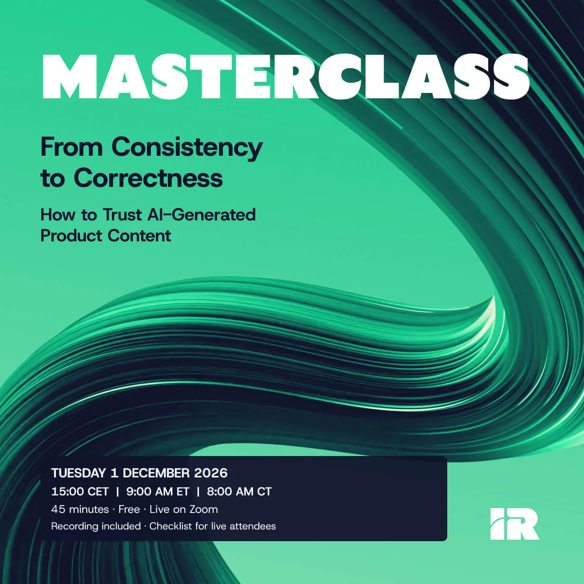Inriver Masterclass: From Consistency to Correctness